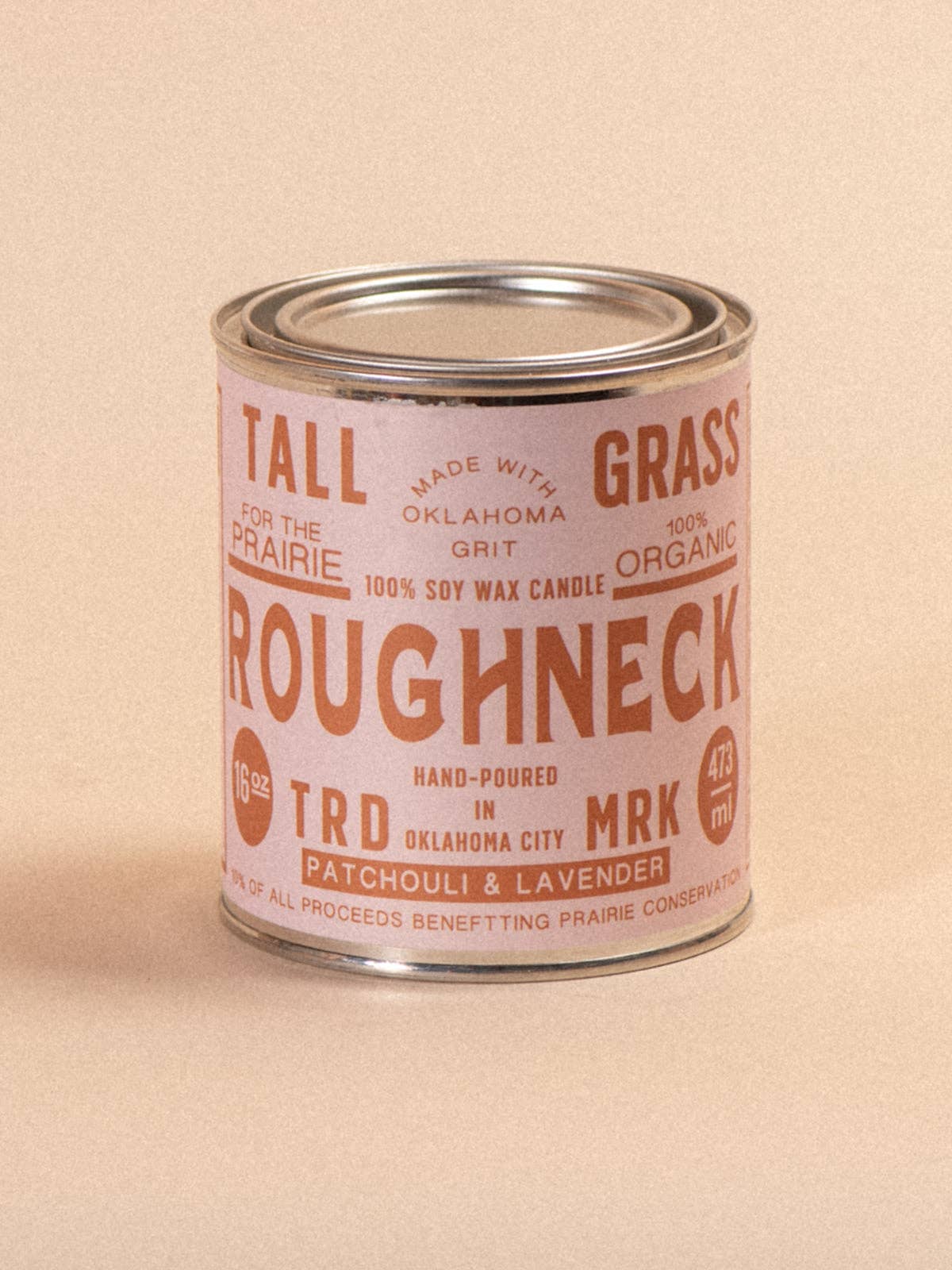 Roughneck soy candle, additional view