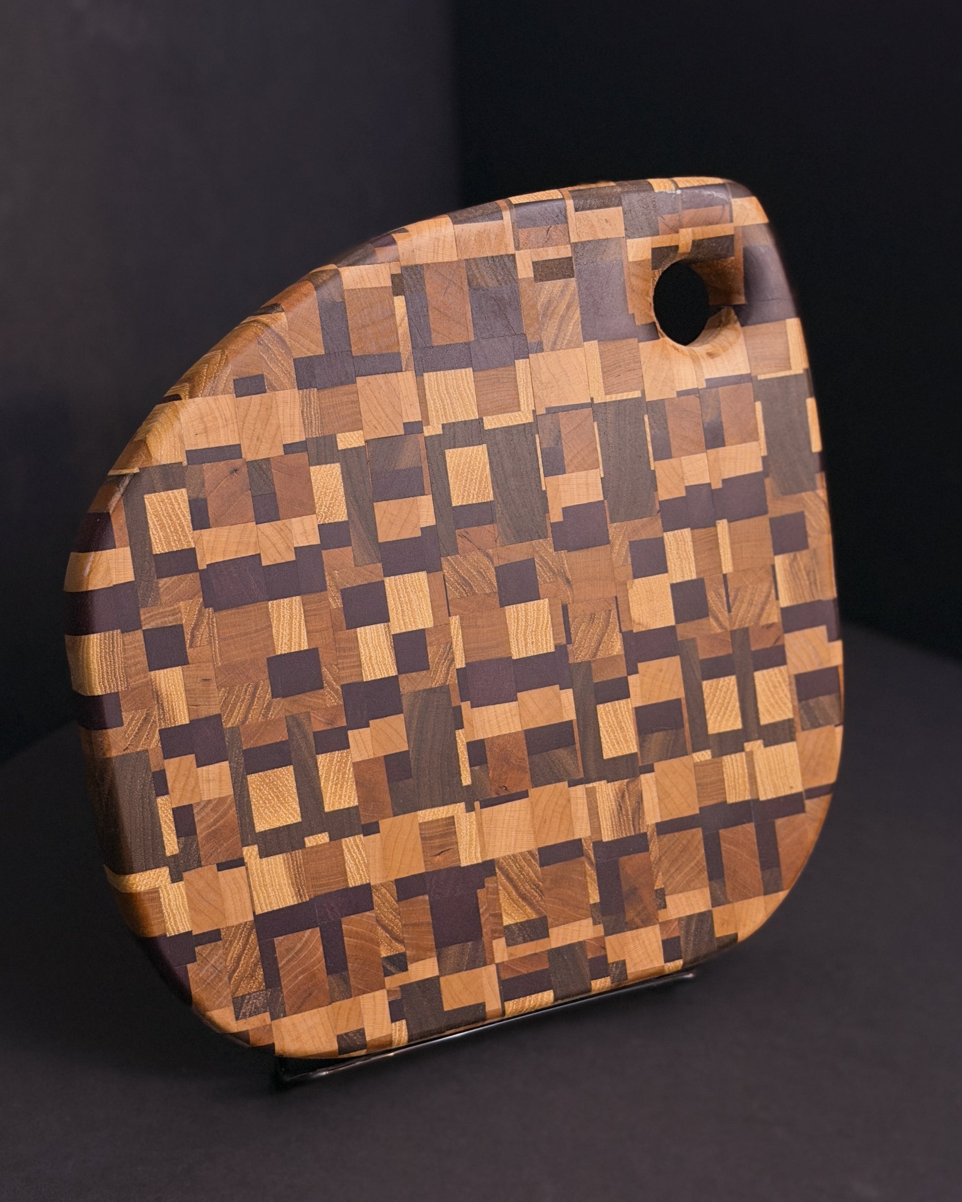 One-of-a-kind chaos pattern wood cutting board, handmade