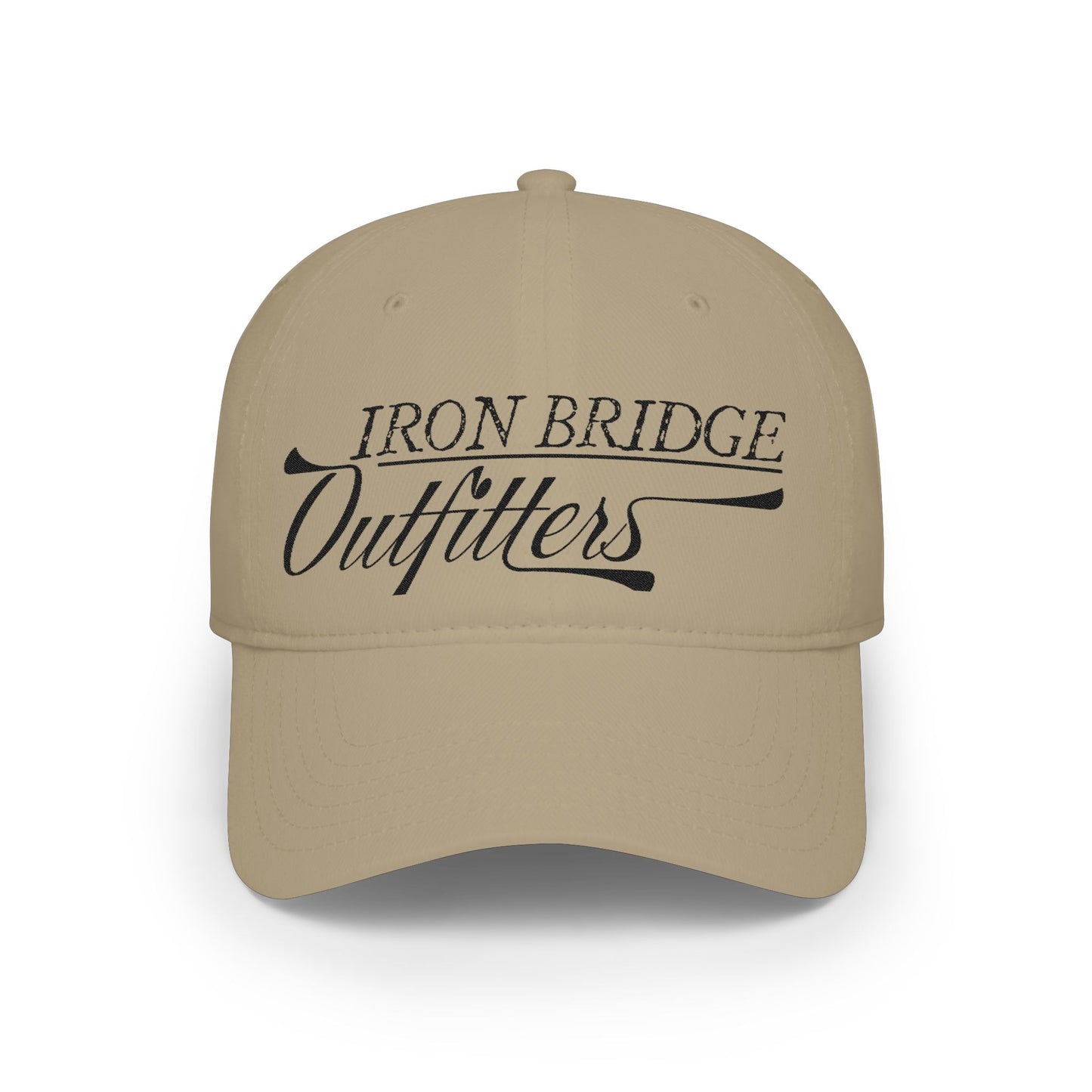 Iron Bridge Outfitters low profile baseball cap with vintage script logo