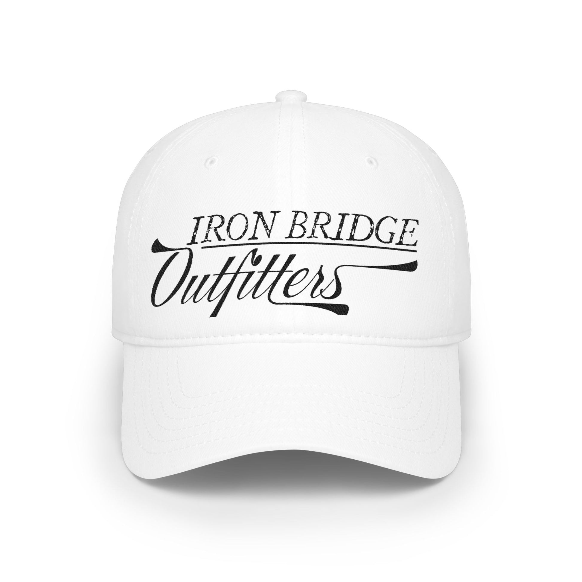 Iron Bridge Outfitters low profile baseball cap with vintage script logo