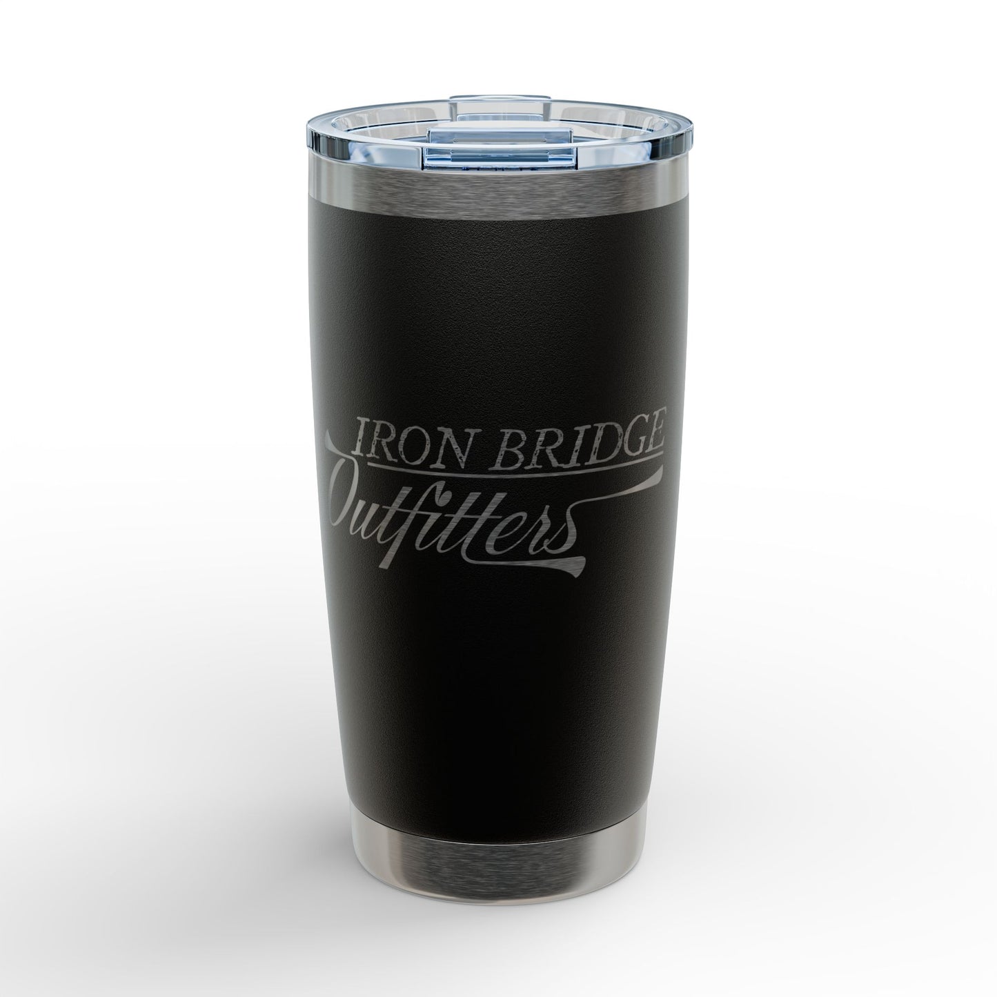 Iron Bridge Outfitters engraved stainless steel tumbler, 20oz