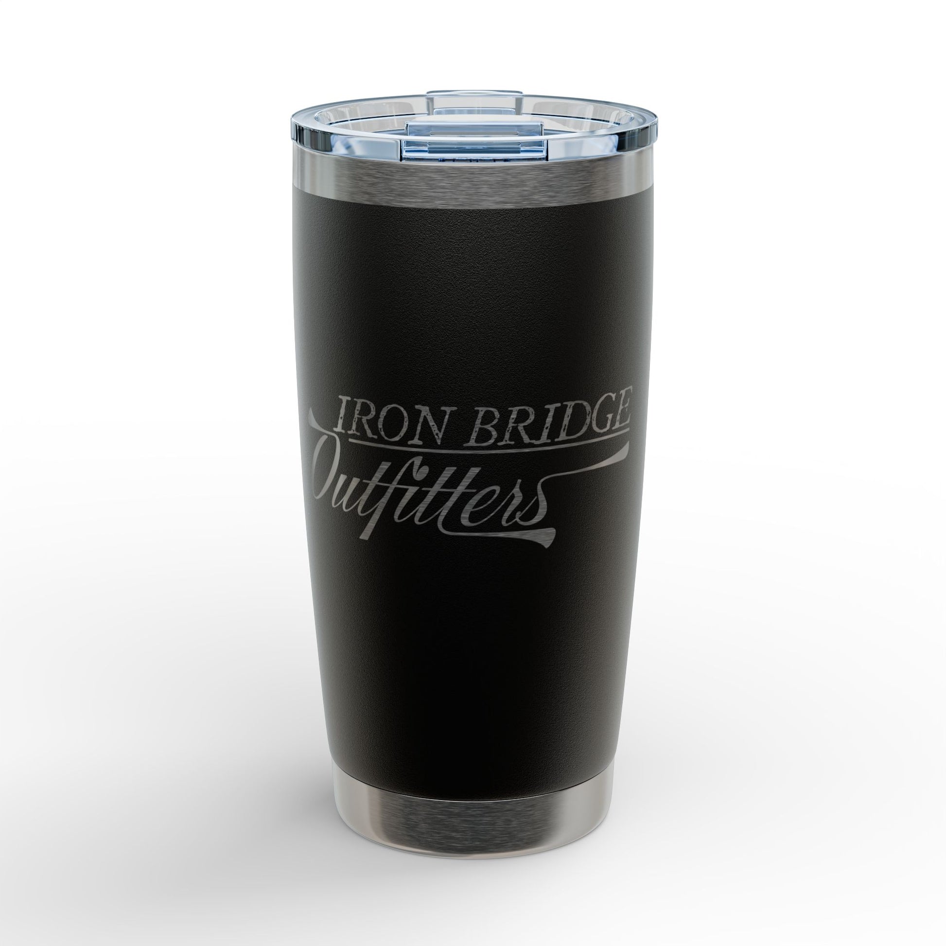 Iron Bridge Outfitters engraved stainless steel tumbler, 20oz