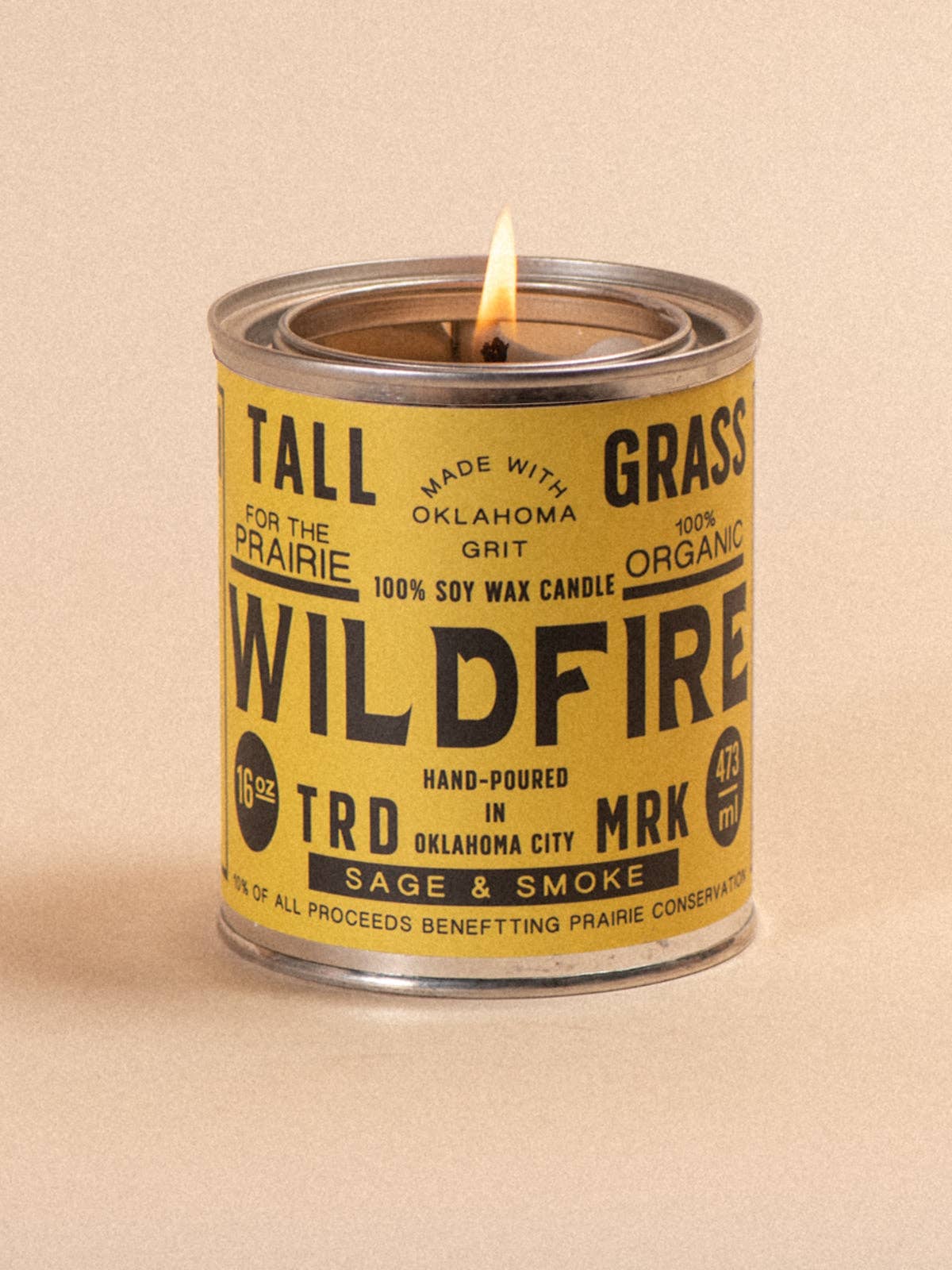 Wildfire Sage and Smoke soy candle, Tallgrass Supply Co