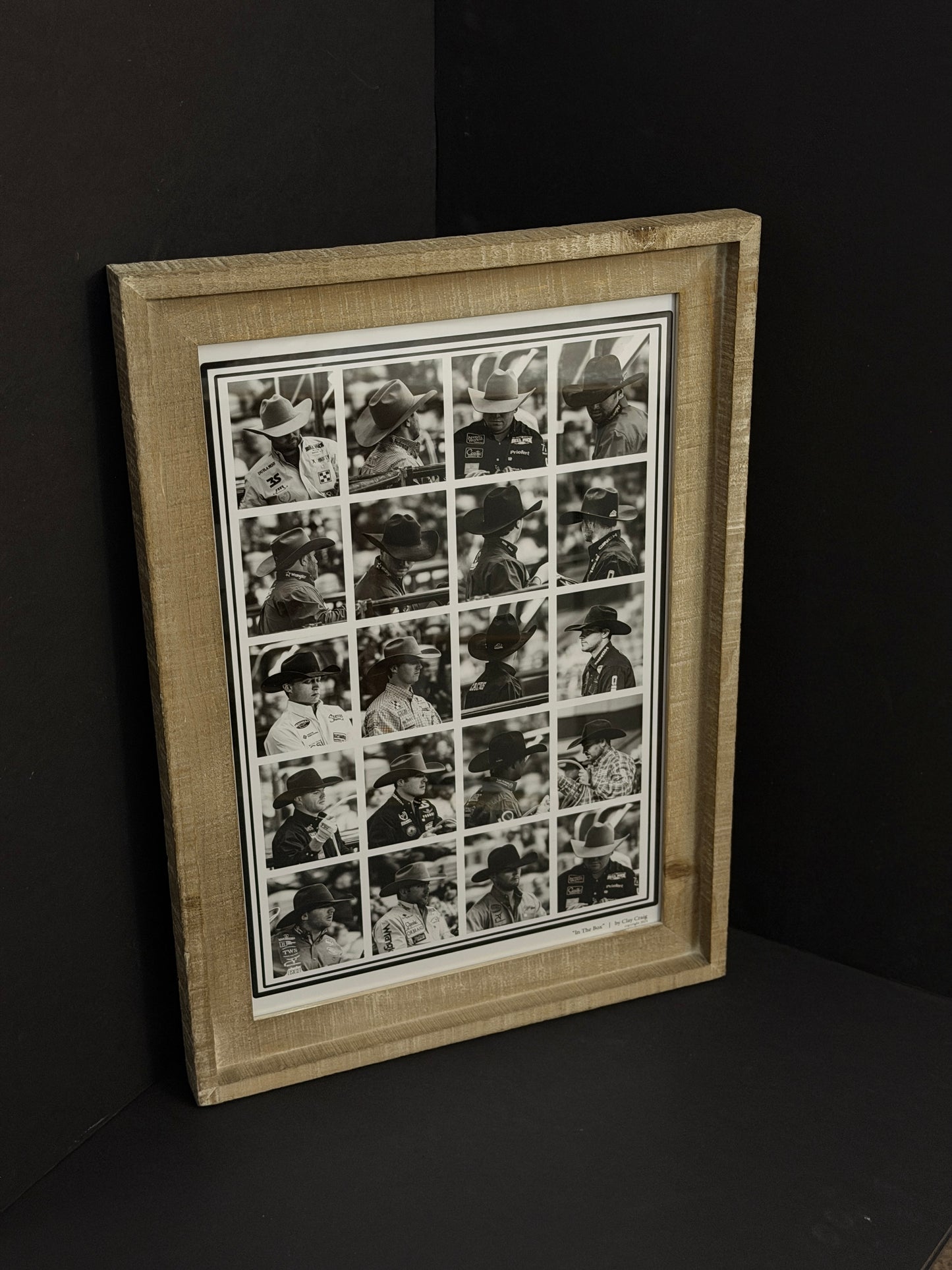 In The Box, framed print of team ropers at Cowtown Coliseum