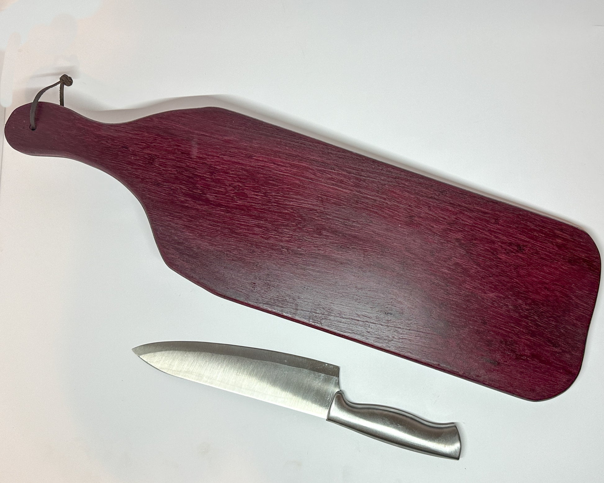 Large Purple Heart wood serving board, handmade