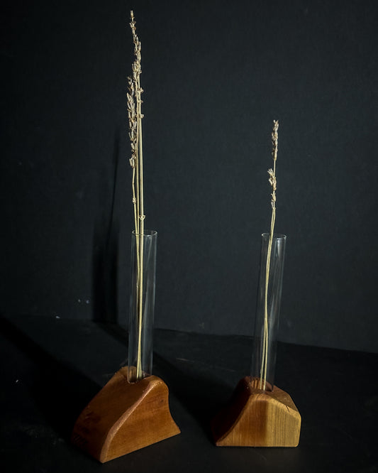 2 piece Whimsical Cherry Bud Vases