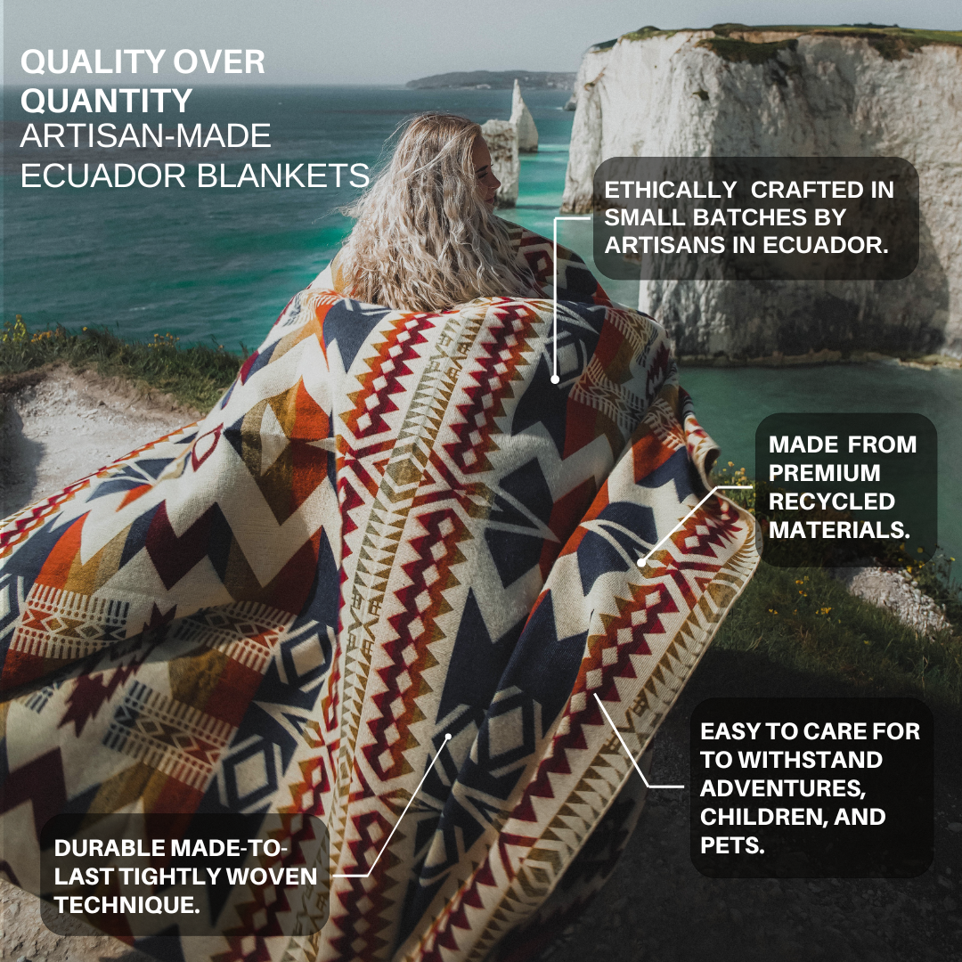 Beyond Borders Collective | Artisan-Made Blankets & Throws - Secoya Blanket - Campfire Ash | home decor | Spring Decor