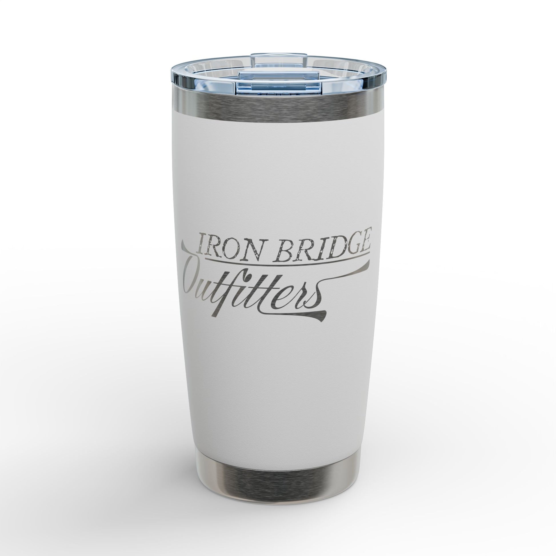 Iron Bridge Outfitters engraved stainless steel tumbler, 20oz