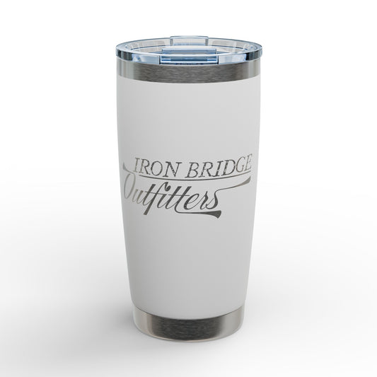 20oz Engraved Tumbler - Iron Bridge Outfitters Logo, Stainless Travel Cup