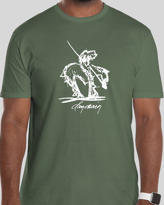 End of the Trail T-shirt, military green