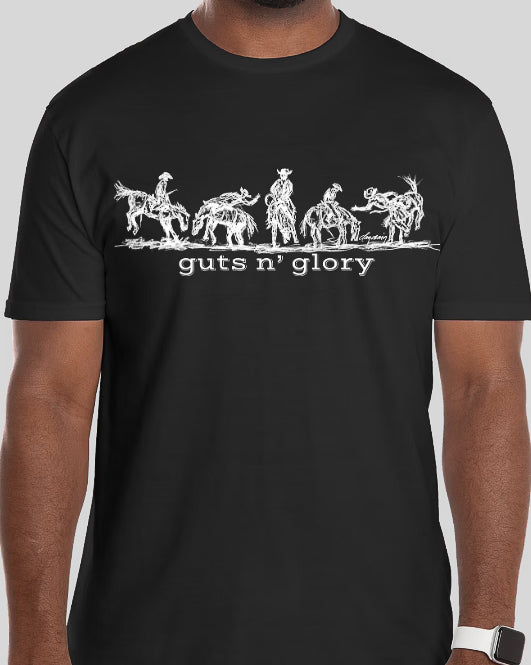 Wild Rodeo Collection - Guts N' Glory Broncs - T-shirt