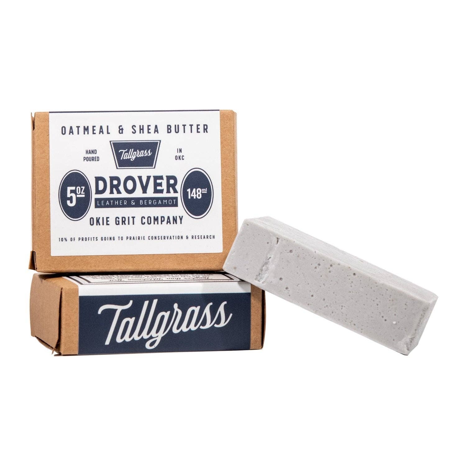 Drover oatmeal and shea butter soap bar, Tallgrass Supply Co