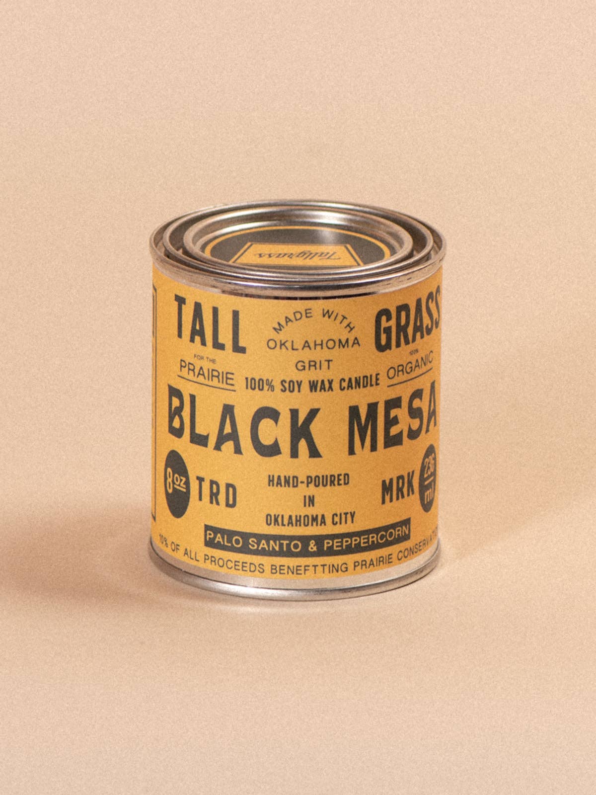 Black Mesa Palo Santo and Peppercorn soy candle, Tallgrass Supply Co