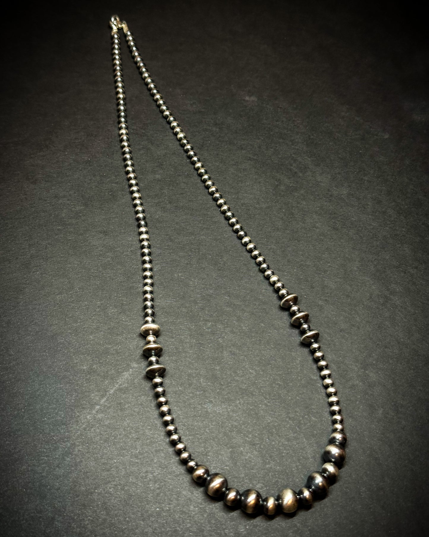 Sterling silver pearl necklace, additional view