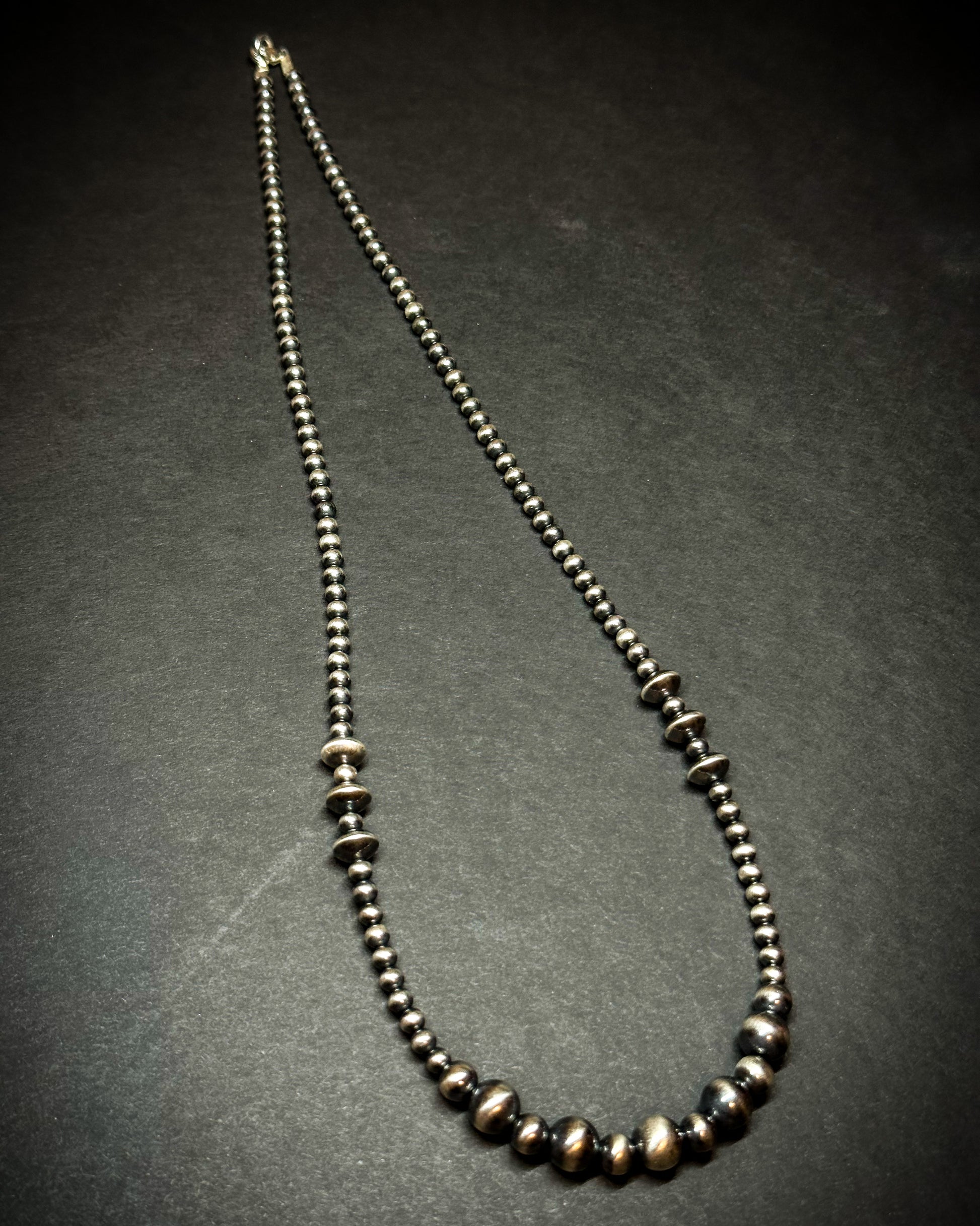 Sterling silver pearl necklace, additional view