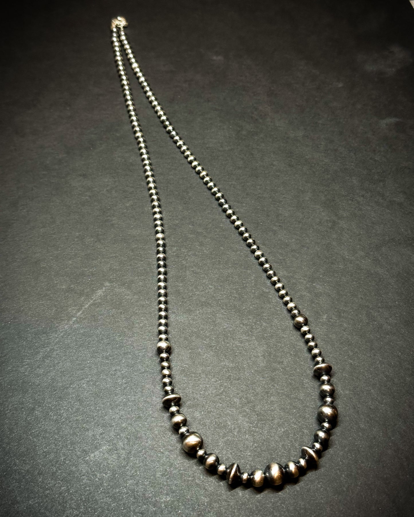 Sterling silver pearl necklace, additional view
