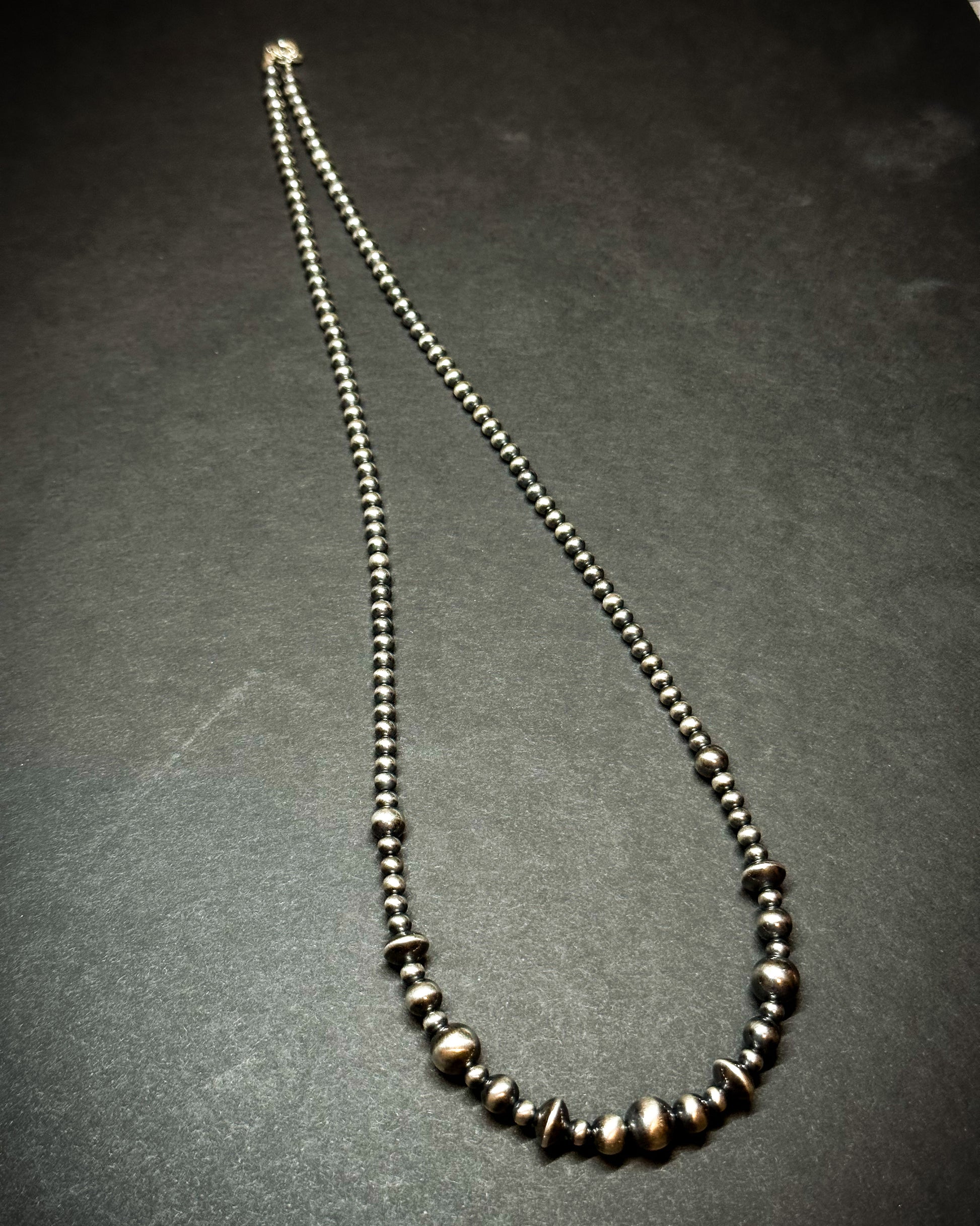Sterling silver pearl necklace, additional view