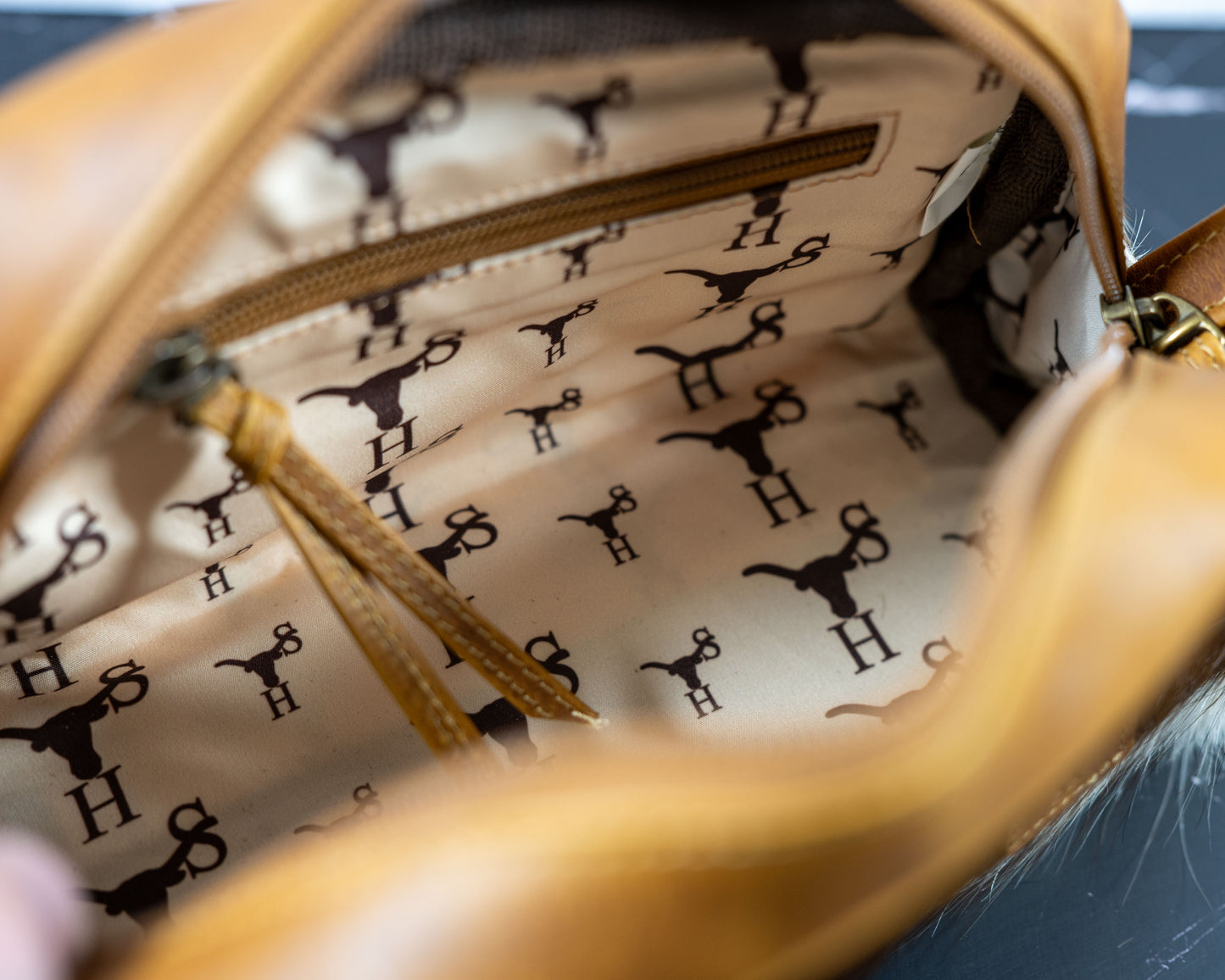 Cowhide leather Dopp kit travel bag, additional view