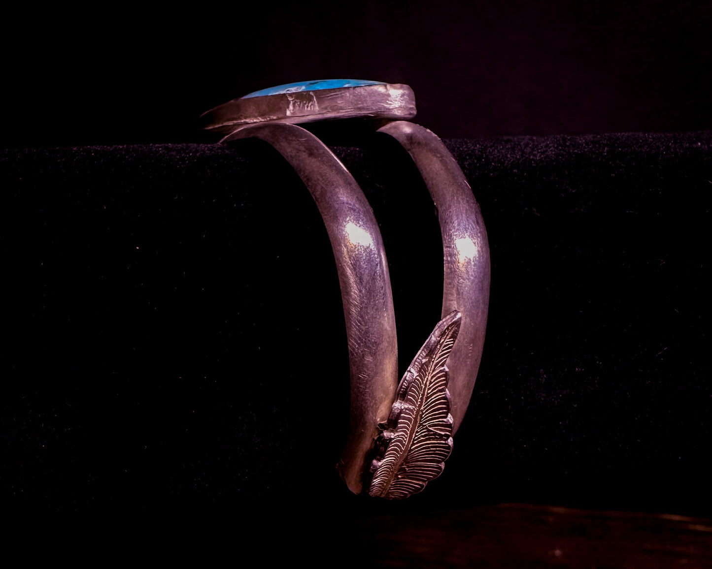 Heritage Stones Collection turquoise cuff bracelet, additional view